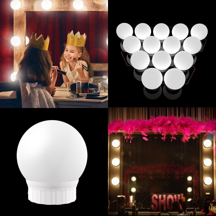 3 Color Temperature Mirror Front Lamp USB Simple Bathroom Makeup Light Bulbs, 2 LEDs, 6 LEDs, 10 LEDs, 14 LEDs