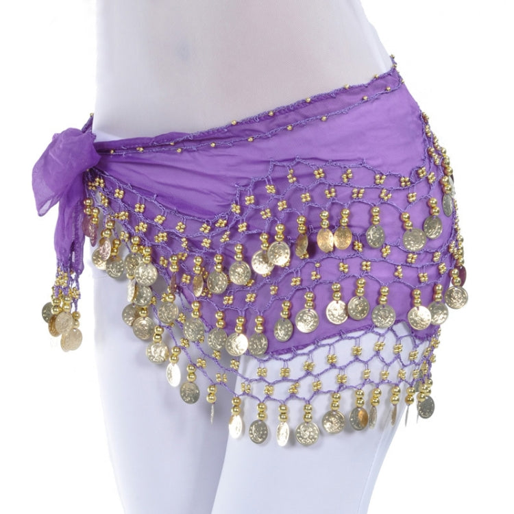Lady Belly Dance Hip Scarf Accessories 3-Row Belt Skirt Bellydance Waist Chain Wrap Adult Dance Wear, One Size