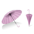 16 Bone Plain Straight Umbrella Small Fresh Long Handle Umbrella, High Indigo, Grapefruit Pink, Matcha Green, Orange, Apricot, Dark Blue, Mint Green, Charm Blue, Ginger, Red Wine, Violet, Classic Black, Vanilla Green, Wood Handle High Indigo           ...