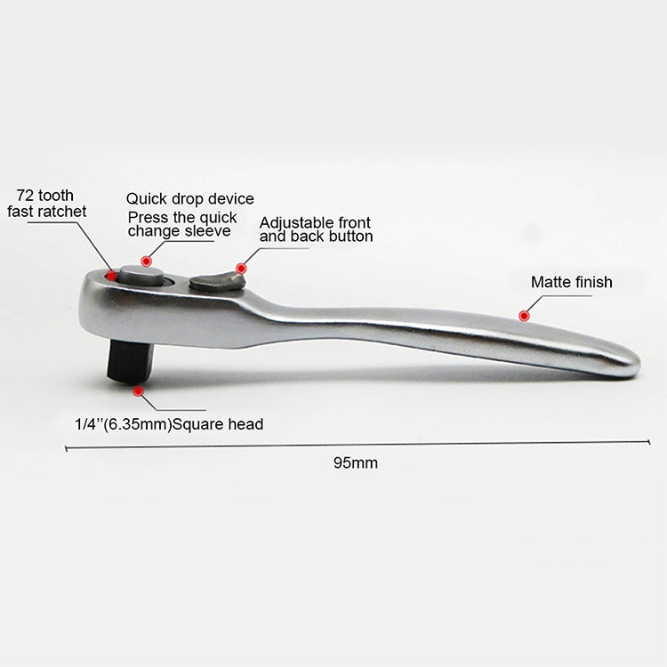 Portable Mini Single-Ended Torque Rachet Wrench Spanner Hand Repair Tools, Single-Ended Wrench