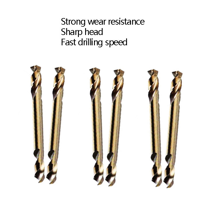 5pcs M35 Cobalt-Containing Twist Drill Bit High-Speed Steel Double Head Metal Steel Plate Expansion Hole Drill, Model: Double Head 3.0mm, Double Head 3.0mm, Double Head 3.2mm, Double Head 3.5mm, Double Head 4.0mm, Double Head 4.2mm, Double Head 4.5mm  ...