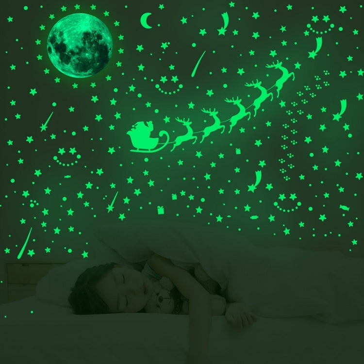 AFG3367 Moon + 407 PCS Dot + 103 PCS Star + Two Christmas PE Film Luminous Stickers, Specification: Blue, Moon+Dot+Star+Christmas(Green), Moon+Dot+Star+Christmas(Blue)