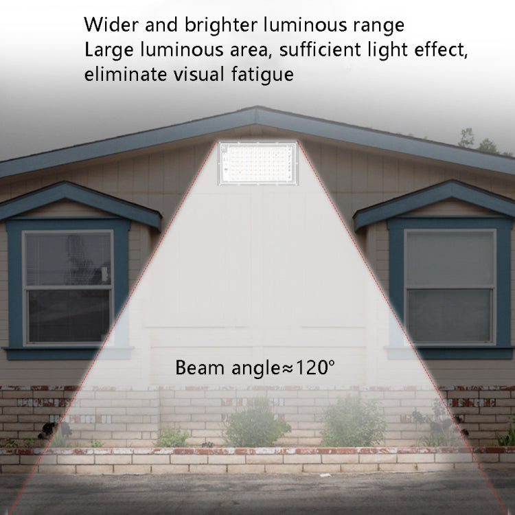 Waterproof LED Flood Light Outdoor Garden Light Construction Site Lighting Project Light, Specs:, 50W 50 Beads (Cool White), 50W 50 Beads (Warm White), 100W 96 Beads (Warm White), 100W 96 Beads (Cool White)