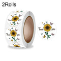 2 Rolls Animal Decoration Envelope Sealing Sticker Thank You  Label, 2.5cm