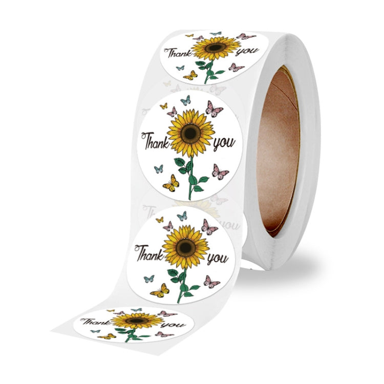 2 Rolls Animal Decoration Envelope Sealing Sticker Thank You  Label, 2.5cm