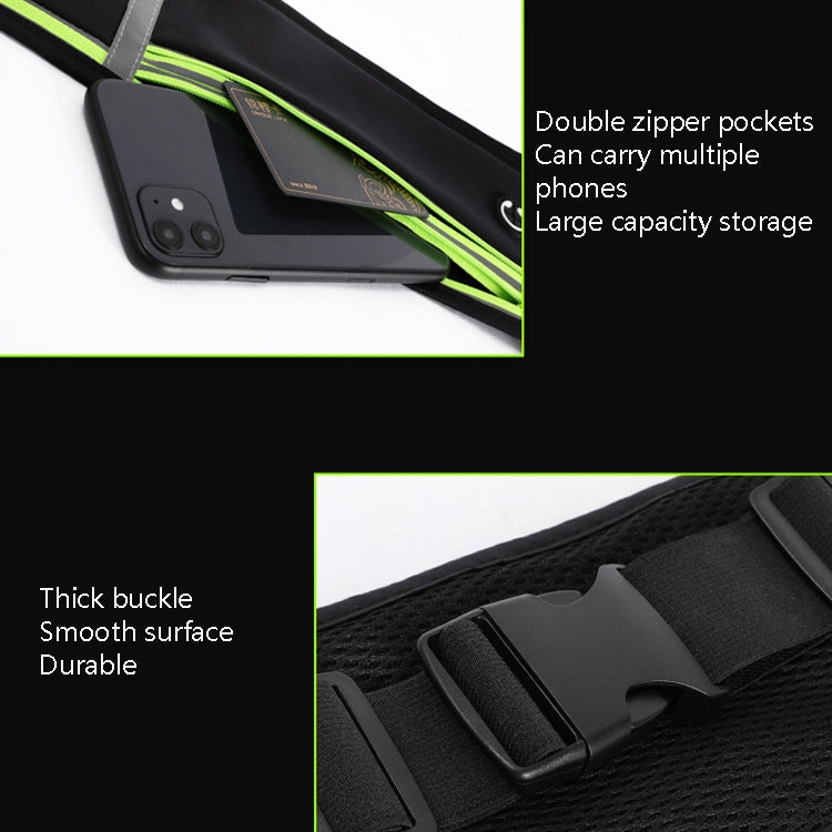 MF-008 Outdoor Sports Fitness Waterproof Waist Bag Phone Pocket, Style:, Four Pockets, With Water Bottle Bag