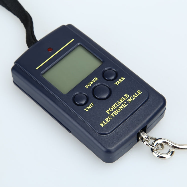 10g Mini Digital Fishing Scale Travel Weighting Steelyard Hanging Electronic Hook Scale Kitchen Weight Tool, Capacity:40kg, 40kg without Backlight, 40kg with Backlight