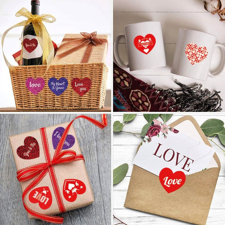 Love Valentine Day Sticker Sealing Sticker Gift Decoration Label, A-256-38mm, A-257-38mm