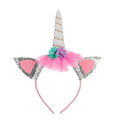 Cartoon Headband Children Birthday Festival Party Hair Accessories, White 1, Silver 1, Colorful 1, Rose Red 1, Blue 1
