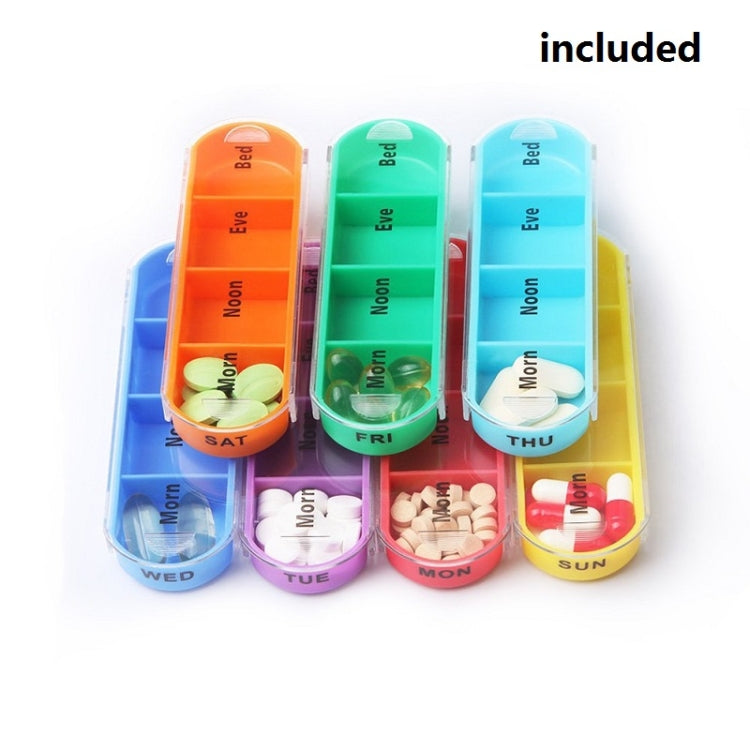 Notebook-Style 28-Compartment Portable Pill Box&Leather Bag, Black, Brown