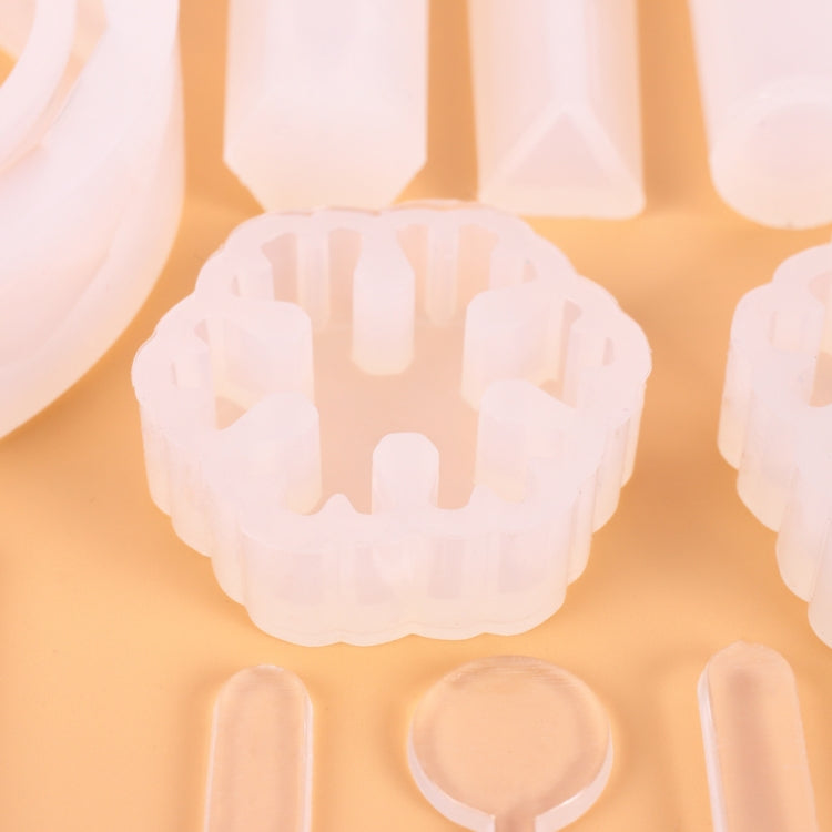 128 Pieces Crystal Drip Mold Tool Set Ornament Pendant Silicone Mold Set, Pendant Shape