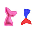 Mini Mermaid Tail Liquid Silicone Mold Fondant Baking Mold, Small (Pink) 15-95, Large (Pink) 15-94, Small (Gray) 15-95, Large (Gray) 15-94