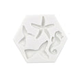 Ocean Series Big And Small Fishtail Starfish Seahorse DIY Baking Liquid Silicone Mold, Gray, Pink
