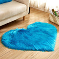 Love Heart Rugs Artificial Wool Sheepskin Hairy Carpet Faux Floor Mat Fur Plain Fluffy Soft Area Rug Tapetes, 30*40cm, 40*50cm, 50*60cm, 70*90cm, 80*90cm