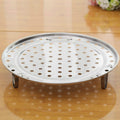 2 PCS Multifunctional Stainless Steel Three-leg Steamed Bun Steamed Rack, 20cm, 22cm, 24cm