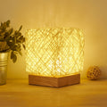 USB Square Sepak Takraw Table Lamp Bedroom Bedside Decorative Light, Spec:, Button Switch+Base, Dimming Switch+Base