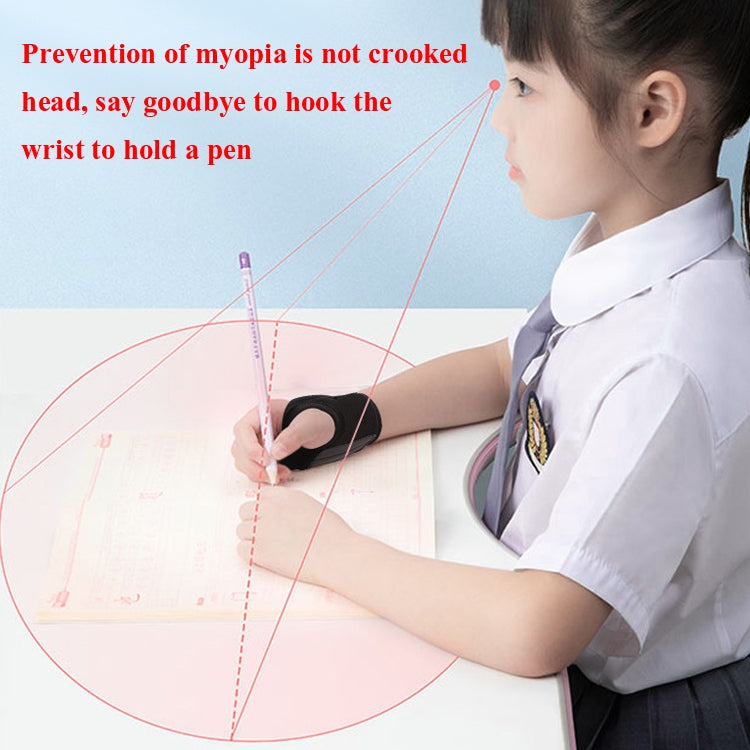 Pen-Holding Posture Wrist Correction Belt Primary School Students Writing Anti-Hook Wrist Corrector,Size:, S  (Pink)