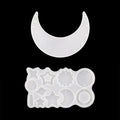 DIY Windbell Epoxy Mold Moon Pendant Wind Bell Hanging Set Mold, Style:, MD3535 + MD3536, MD3535 + MD3536 + Fish Line