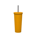 700ml Large Capacity Double Stainless Steel Straw Cup Vacuum Outdoor 304 Insulation Cup Car Water Cup, Khaki, Cinnabar Orange, Lilac Purple, Pink, Glazed Green, Moss Green, Dark Gray, Indigo, Ink Black, Gray Green, Light Pink, Green White, Lake Blue