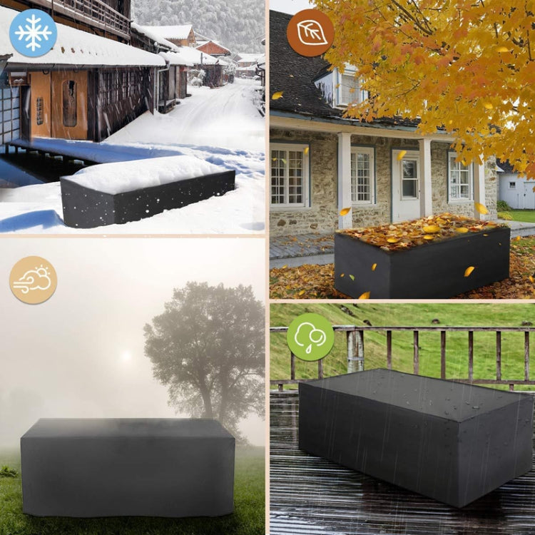 Outdoor Oxford Cloth Furniture Cover Garden Dustproof Waterproof And UV-Proof Table And Chair Protective Cover, 242x162x100cm, 308x138x89cm, 213x132x74cm, 180x120x74cm, 126x126x74cm, 123x61x72cm, 115x115x74cm, 315x160x74cm, 230x165x80cm, 210x140x80cm  ...