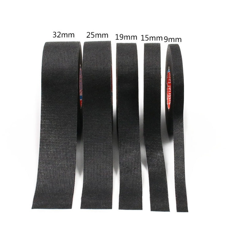Automotive Wiring Harness Flannel Tape High Temperature Resistant And Waterproof Wire And Cable Insulation Tape, Size: 9mm x 15m, 9mm x 15m, 15mm x 15m, 19mm x 15m, 25mm x 15m, 32mm x 15m, 9mm x 25m, 15mm x 25m, 19mm x 25m, 25mm x 25m