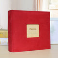 6 Inch 200 Sheets Flannel Retro Photo Album Interstitial Photo Storage Book, Red, Green, White, Orange