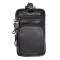 6386 Men Retro Cowhide Multifunctional Sports Belt Waist Bag, Black, Coffee, Brown