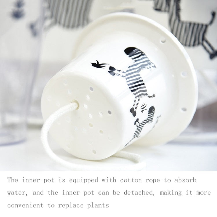 Fully Transparent Hydroponic Flower Pots Water Level Visible Non-Broken Glue Self-Absorbent Plastic Flower Pots, H102 Caliber 9cm, W03 Caliber 11cm, W05 Caliber 13cm, W09 Caliber 17.5cm, W10 Caliber 17.5cm