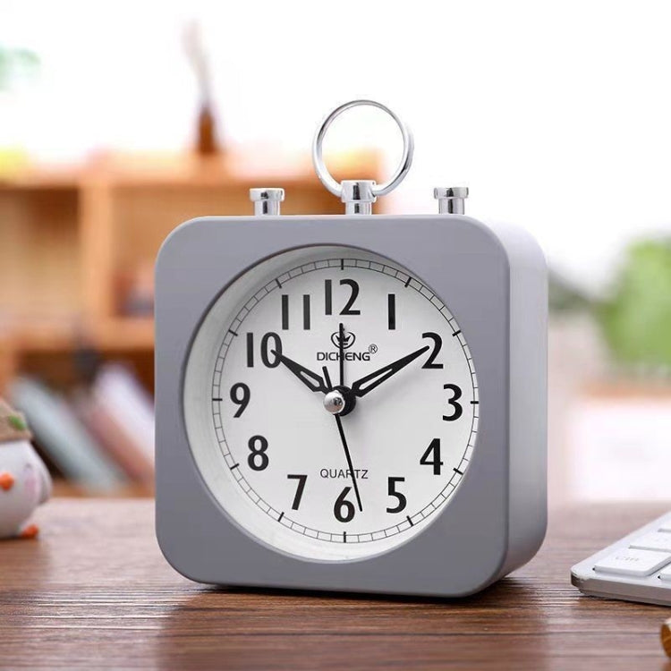 Lazy Silent Small Alarm Clock Office Home Desktop Clock, Red, Green, Blue, Black, Pink, Grey