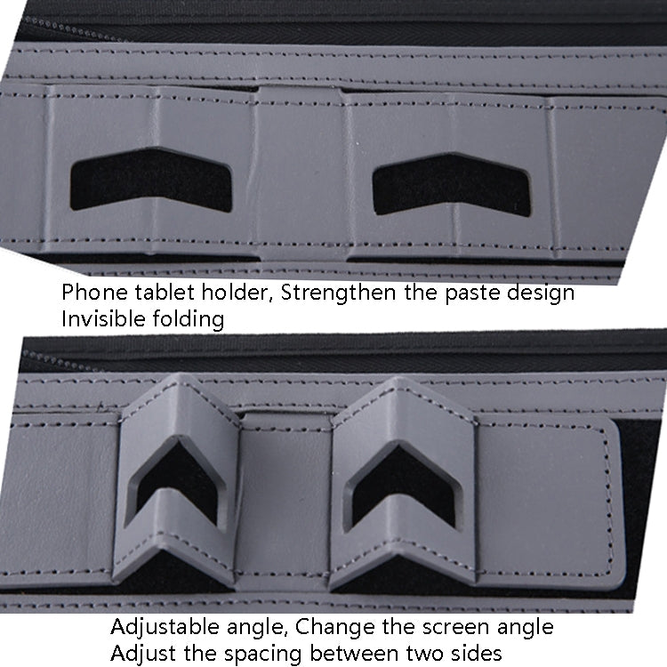 KC601 A4 Multifunctional Portable Folder Business Zipper Bag Leather Folder, Style:, No Chargeable No Calculator No Memo Pad (Black), No Chargeable No Calculator No Memo Pad (Dark Blue), No Chargeable No Calculator No Memo Pad (Gray)                   ...
