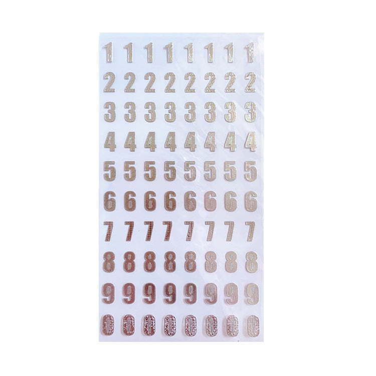 10 Sets Hand Account Alphanumeric Sticker Diary Plan DIY Sticker Set, Bronze Physical Letter, Bronze Cartoon Letter, Bronze Number, Hot Silver Physical Letter, Hot Silver Cartoon Letter, Hot Silver Number