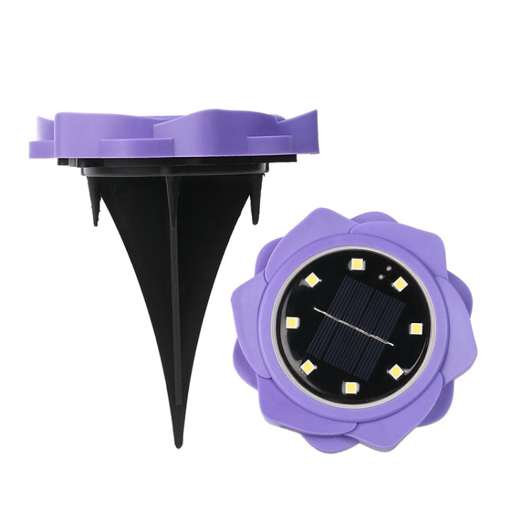 2 PCS 8 LEDs Solar Petals Buried Lamp Waterproof Garden Lawn Light, Specification:, Purple Lily (White Light), Purple Lily (Warm Light), Purple Lily (Colorful Light), Red Rose (White Light), Red Rose (Warm Light), Red Rose (Colorful Light)             ...