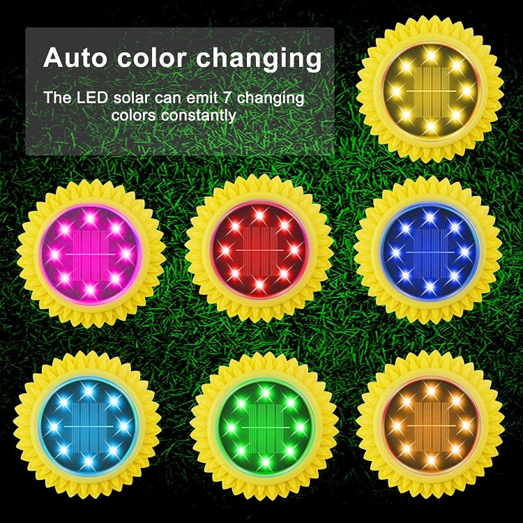 2 PCS 8 LEDs Solar Petals Buried Lamp Waterproof Garden Lawn Light, Specification:, Purple Lily (White Light), Purple Lily (Warm Light), Purple Lily (Colorful Light), Red Rose (White Light), Red Rose (Warm Light), Red Rose (Colorful Light)             ...