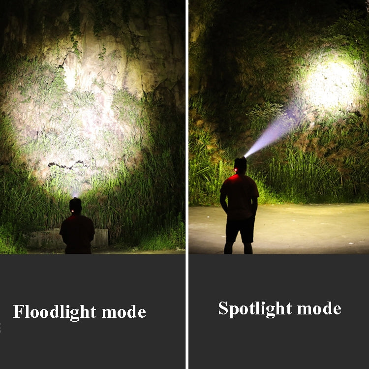 T40 P50 Lamp Beads Headlight USB Rechargeable Zoom Outdoor Strong Headlight,Specification:, Without Battery