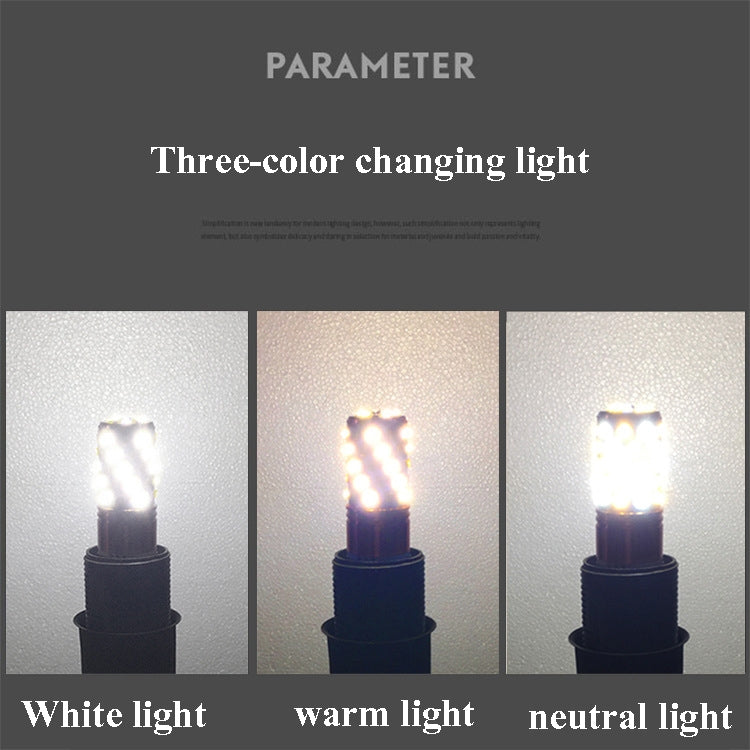 3 PCS No Flicker Corn Light Candle Bulb Screw Bulb, 12W-E27  White Light Home Style, 12W-E27  Warm Light  Home Style, 12W-E27  Three-color Light Home Style, 12W-E27  Neutral Light Home Style, 12W-E27  White Light Engineering                            ...