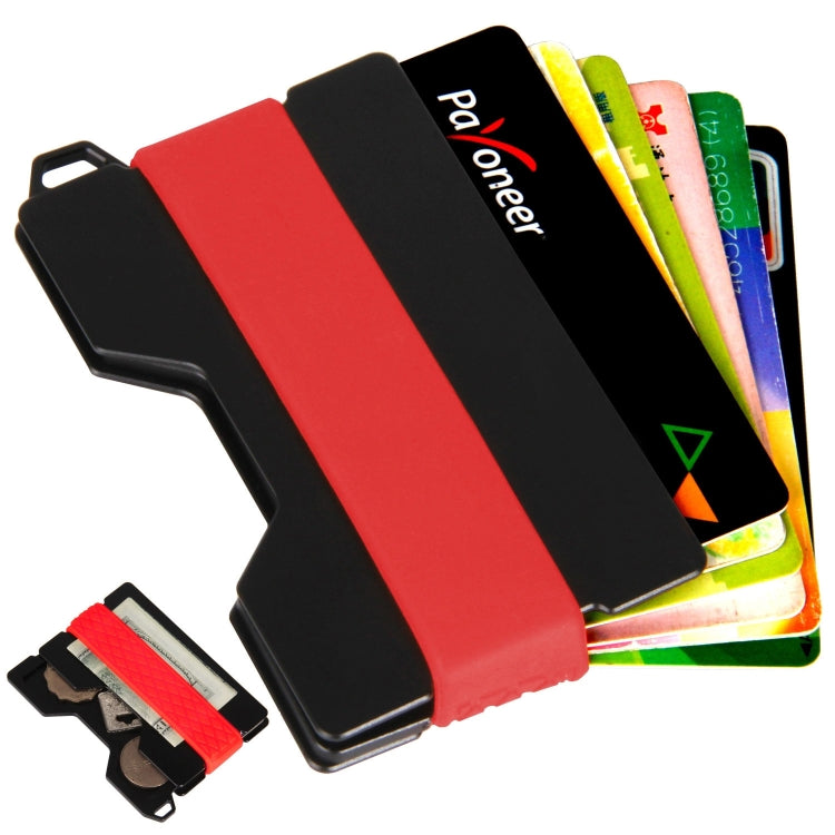 Aluminum Alloy RFID Card Holder Anti-Theft EDC Wallet Coin Storage Box Key Card Holder, Red, Blue, Black, Grey