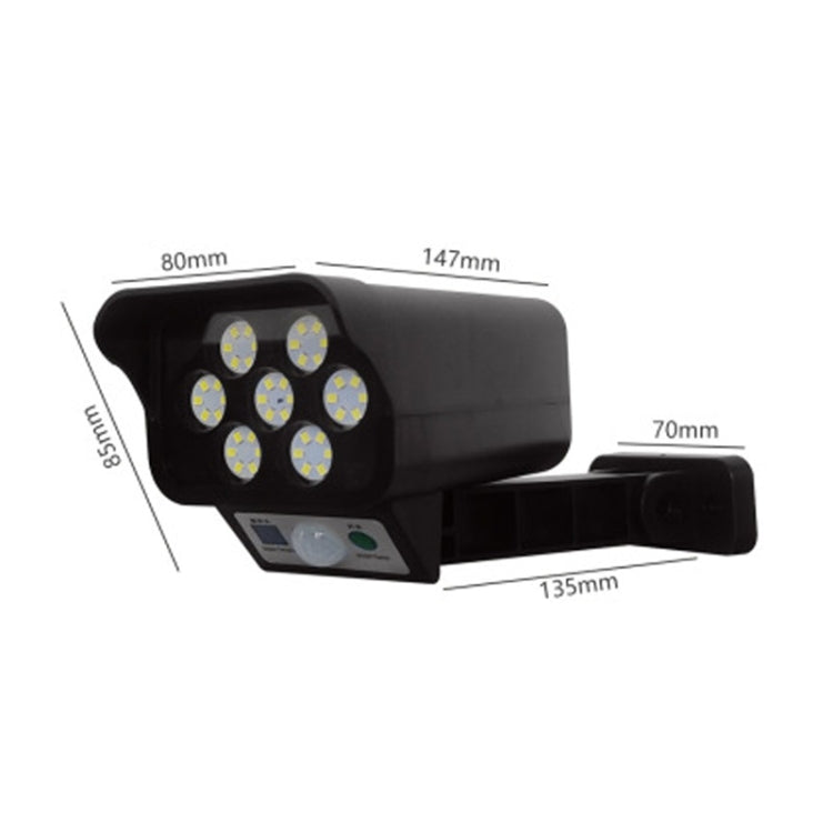 Solar Sensor LED Wall Light Simulation Surveillance Camera Glare Anti-Thief Street Lamp, Style:, Remote Control (35LED Black), 35LED (Black), Remote Control (35LED White), Remote Control (42LED), Remote Control (77LED)