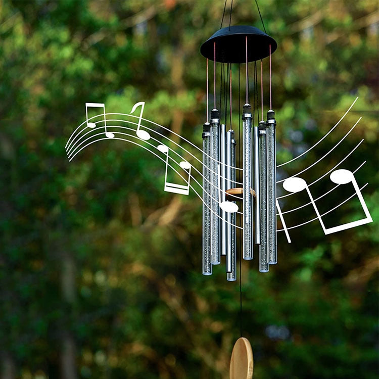 Outdoor Solar Colorful Gradient Rotating Wind Chime Garden Decorative Light