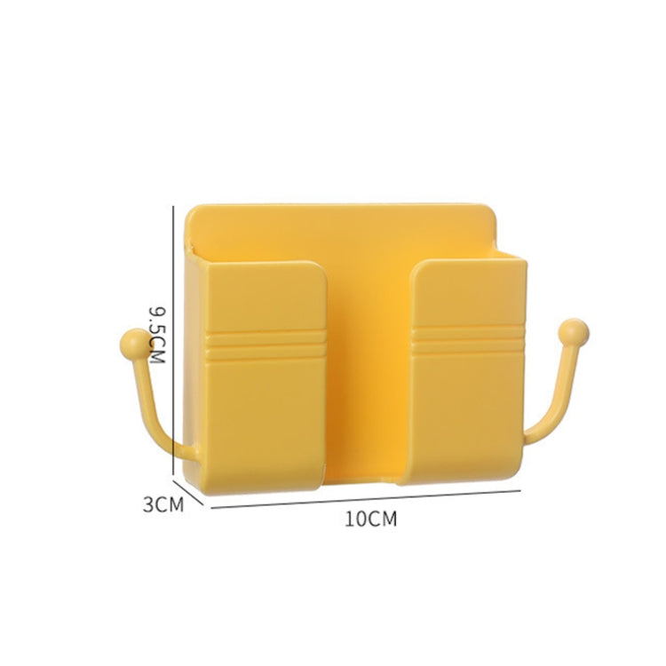 10 PCS Wall-Mounted Remote Control Storage Box Bedside Mobile Phone Charging Stand, 10 PCS Green, 10 PCS Blue, 10 PCS Pink, 10 PCS White, 10 PCS Yellow