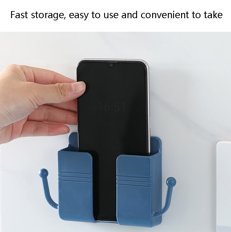 10 PCS Wall-Mounted Remote Control Storage Box Bedside Mobile Phone Charging Stand, 10 PCS Green, 10 PCS Blue, 10 PCS Pink, 10 PCS White, 10 PCS Yellow