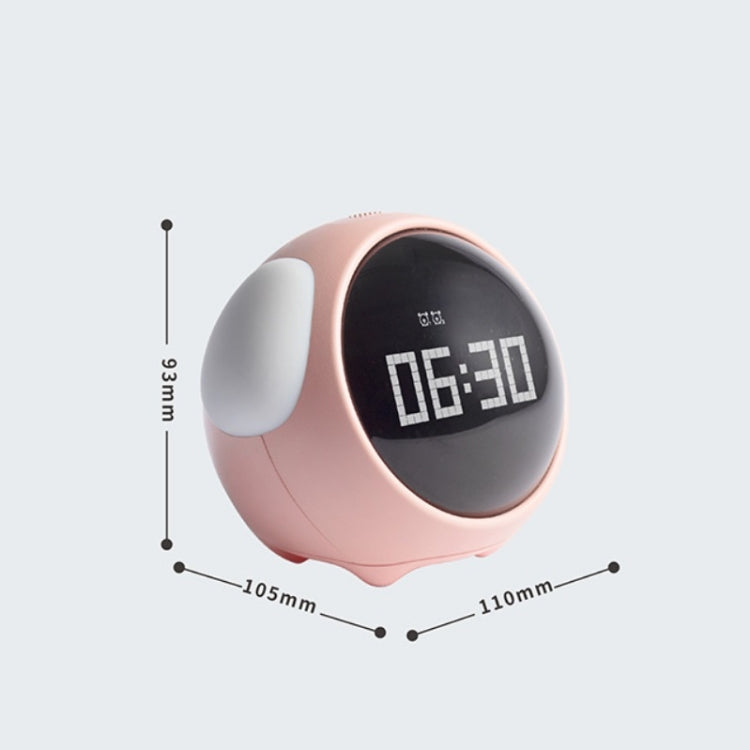 Cartoon Cmart Alarm Clock For Children Bedroom Bedside LED Lamp Charging Electronic Digital Clock, White (Foundation), Pink (Foundation), White (Expression Version), Pink (Expression Version)