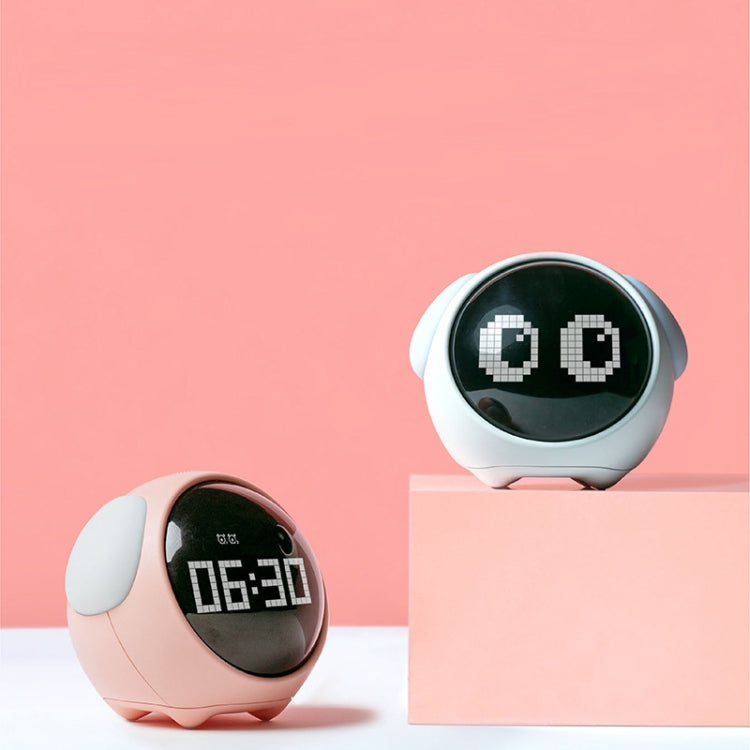 Cartoon Cmart Alarm Clock For Children Bedroom Bedside LED Lamp Charging Electronic Digital Clock, White (Foundation), Pink (Foundation), White (Expression Version), Pink (Expression Version)