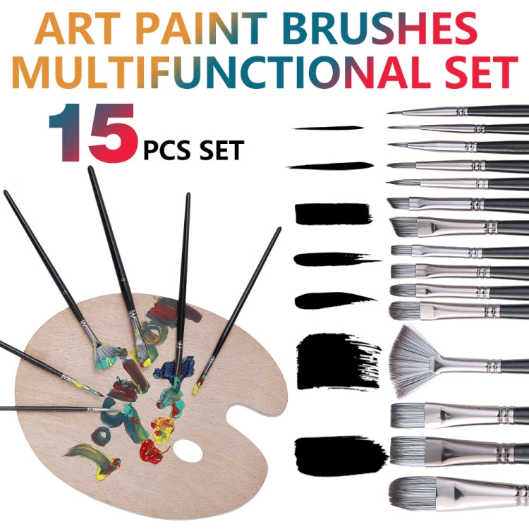 17 in 1 Acrylic Paint Brush Multi-Purpose Nylon Wool Watercolor Paint Brush Art Painting Material Qith Canvas Painting Bag, 17 in 1
