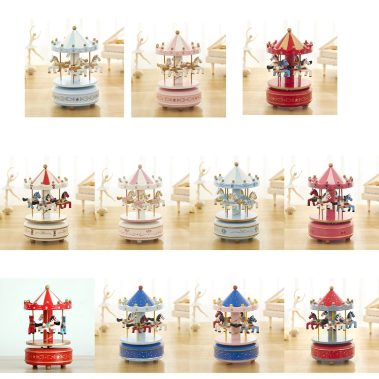 Sky City Carousel Clockwork Music Box Couples Birthday Gift, K0131 Star Blue, K0132 Star Pink, K0111 Star Red, K0121 Flowers Grass Red, K0112 Flowers Grass Rose, K0233 Dot Red, K0232  Dot Blue + Pink, K0231 Dot Blue, K0321 Red White