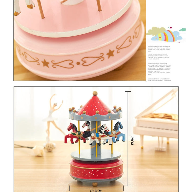 Sky City Carousel Clockwork Music Box Couples Birthday Gift, K0131 Star Blue, K0132 Star Pink, K0111 Star Red, K0121 Flowers Grass Red, K0112 Flowers Grass Rose, K0233 Dot Red, K0232  Dot Blue + Pink, K0231 Dot Blue, K0321 Red White