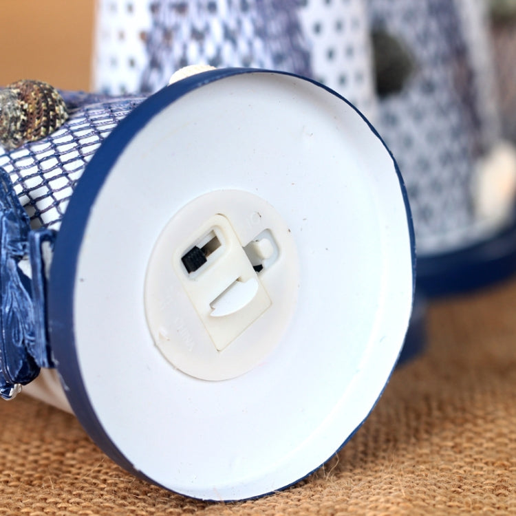 Mediterranean Style Flashing Ocean Tin Lighthouse Decoration, Style Random Delivery M1021 Large 30cm, M1221 Small 14cm, M1022 Medium 19cm, M1021 Large 30cm