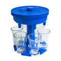 6 Cups Wine Dispenser Automatic Diversion Wine Pourer With Game Turntable, Style:, Round Pink with Transparent Cup, Round Pink with Color Cup, Round Blue with Transparent Cup, Round Blue with Color Cup, Round Gray with Transparent Cup                  ...