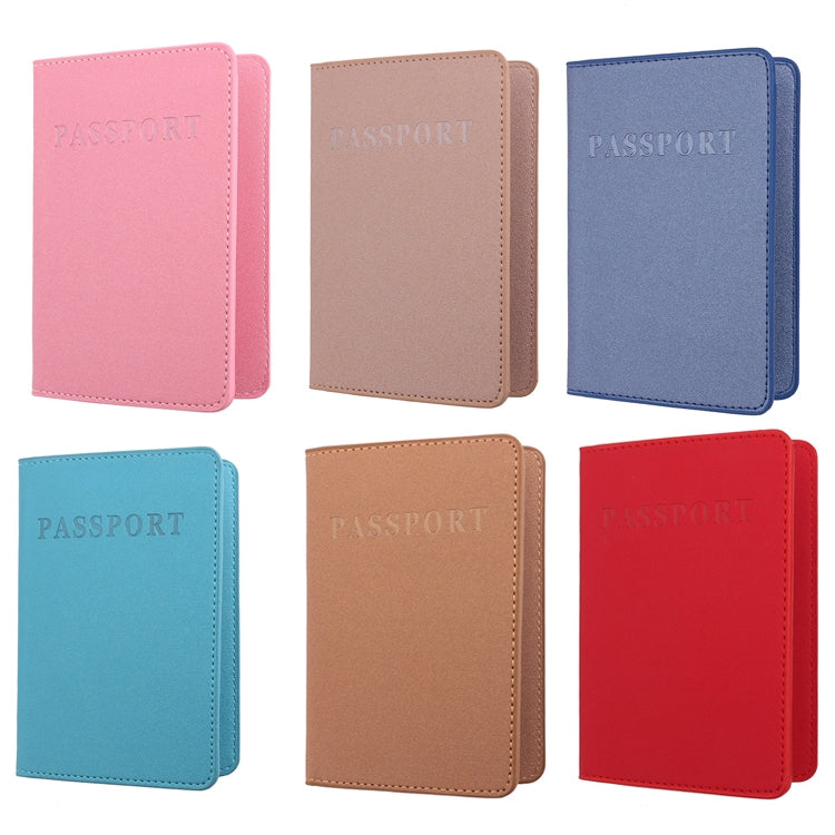 MS101 Frosted PU Multi-Card Passport Holder Travel Abroad Passport Card Holder, Blue, Khaki, Pink, Sky Blue, Dirty Yellow, Big Red