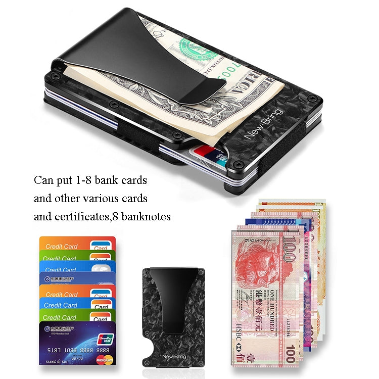 New Bring  Metal Card Holder Men Ultra-Thin Anti-Theft Compact Wallet Card Holder, Anti-Theft Card Holder