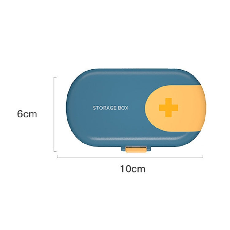 HW073 Portable Cut Medicine Large-capacity Pill Box Compartment Sealed Small Pill Box, Green, Blue, Pink, Grey, White Yellow